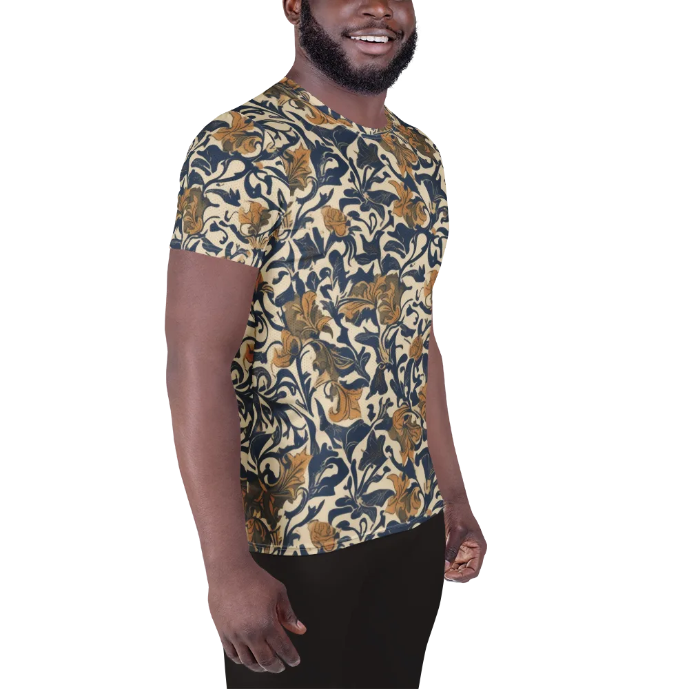 Ochre Rhapsody on Men's Athletic T-Shirt — Right