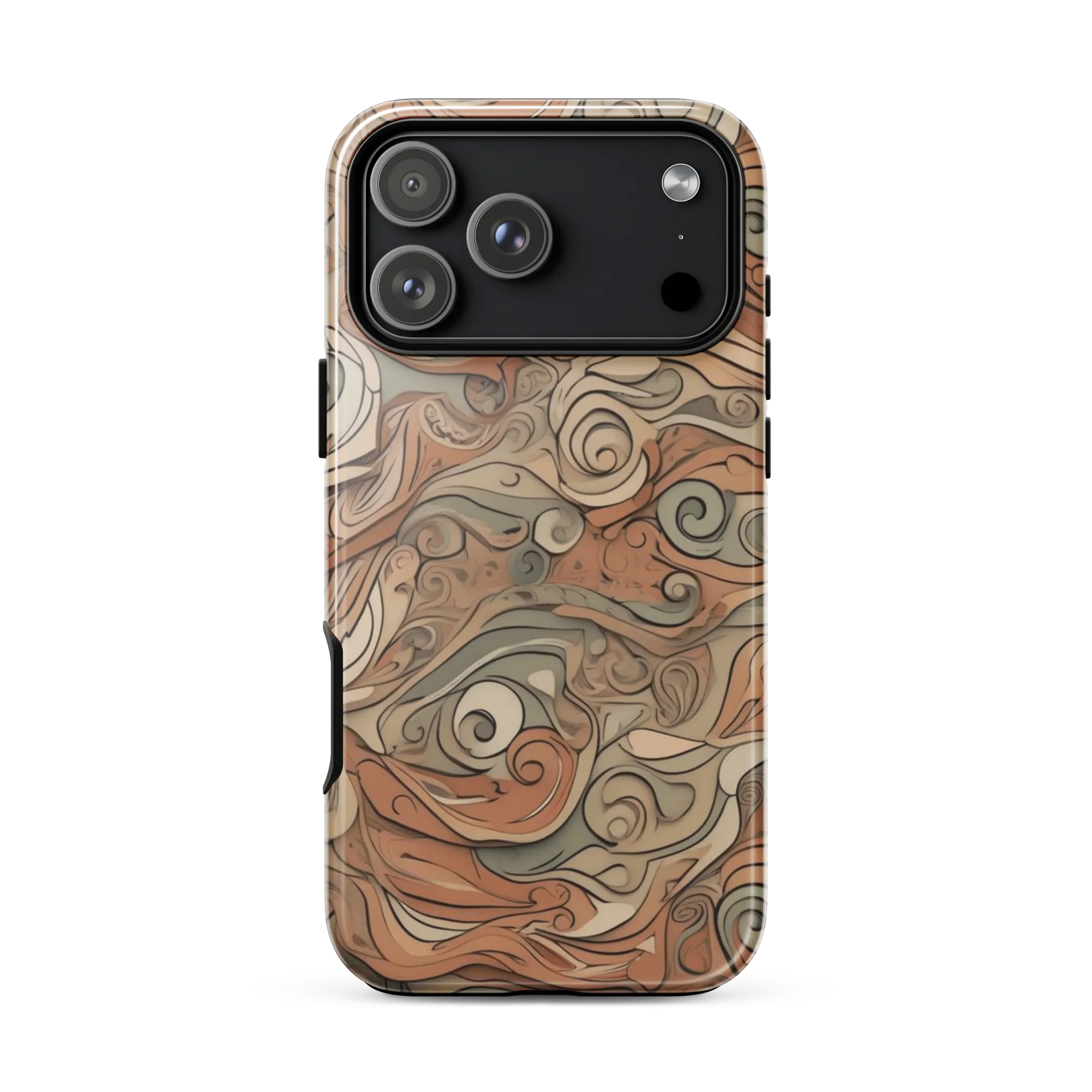 Copper Paisley Drift on Tough Case for iPhone® — Front