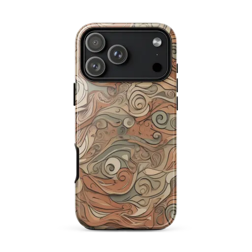 Copper Paisley Drift on a Tough Case for iPhone®