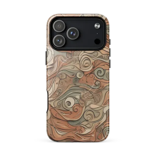 Copper Paisley Drift on a MagSafe Tough Case for iPhone®
