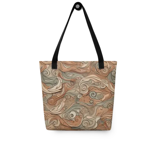 Copper Paisley Drift on a Tote Bag