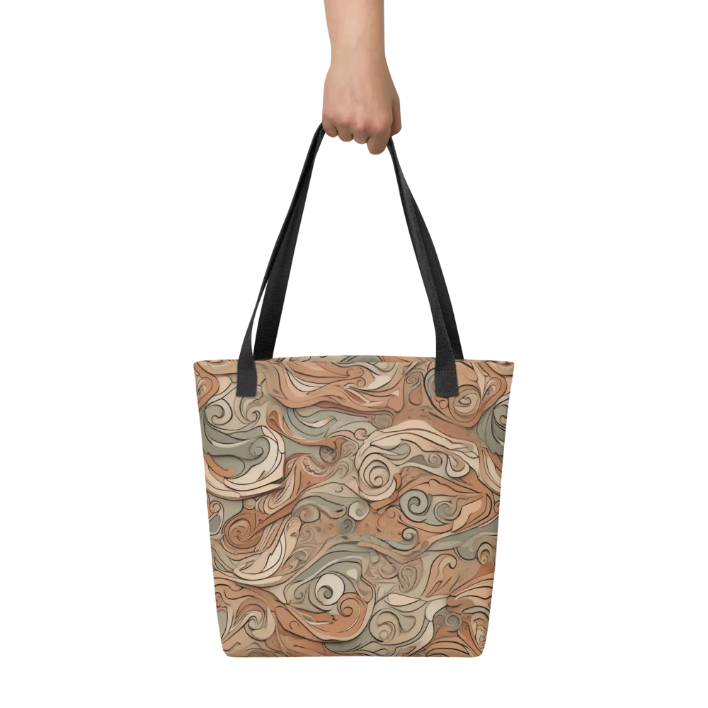 Copper Paisley Drift on Tote Bag — Front