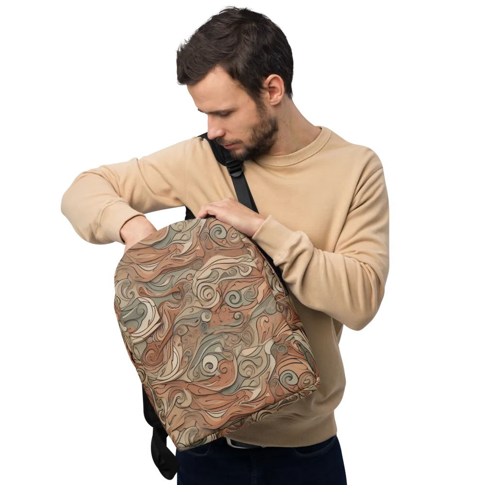 Copper Paisley Drift on Minimalist Backpack — Front
