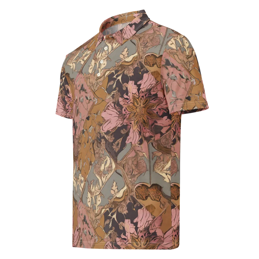 Blush Briar on Men's Slim Fit Polo Shirt — Left Front