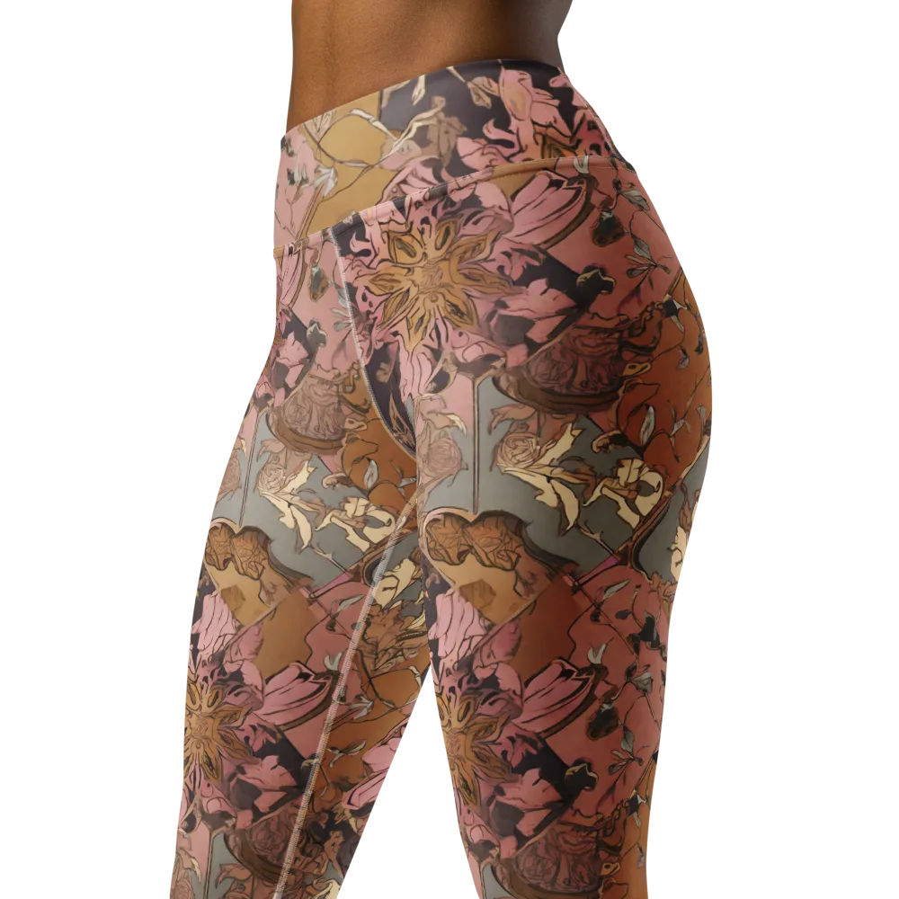 Blush Briar on Yoga Leggings — Left Front