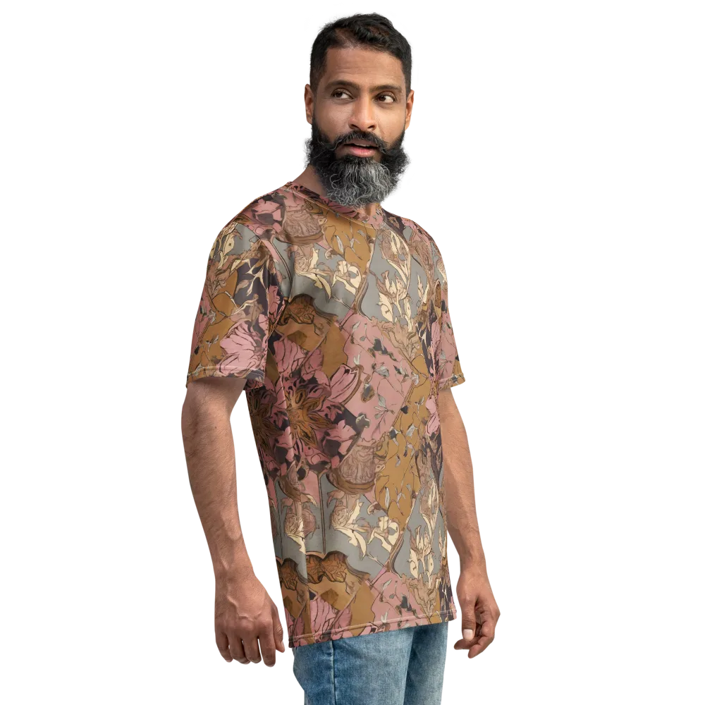 Blush Briar on Men's Crew Neck T-Shirt — Right
