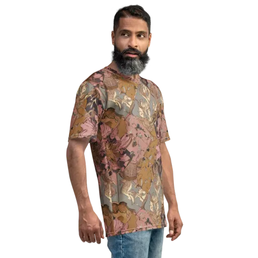 Blush Briar on a Men's Crew Neck T-Shirt