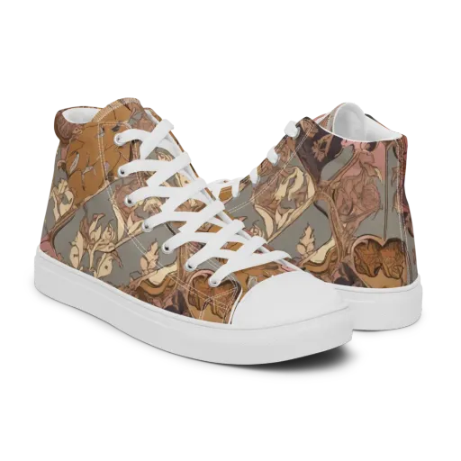 Blush Briar on a Men's High Top Canvas Shoes