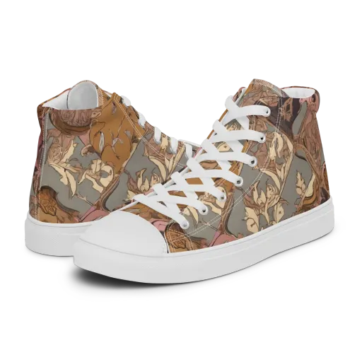 Blush Briar on a Women's High Top Canvas Shoes