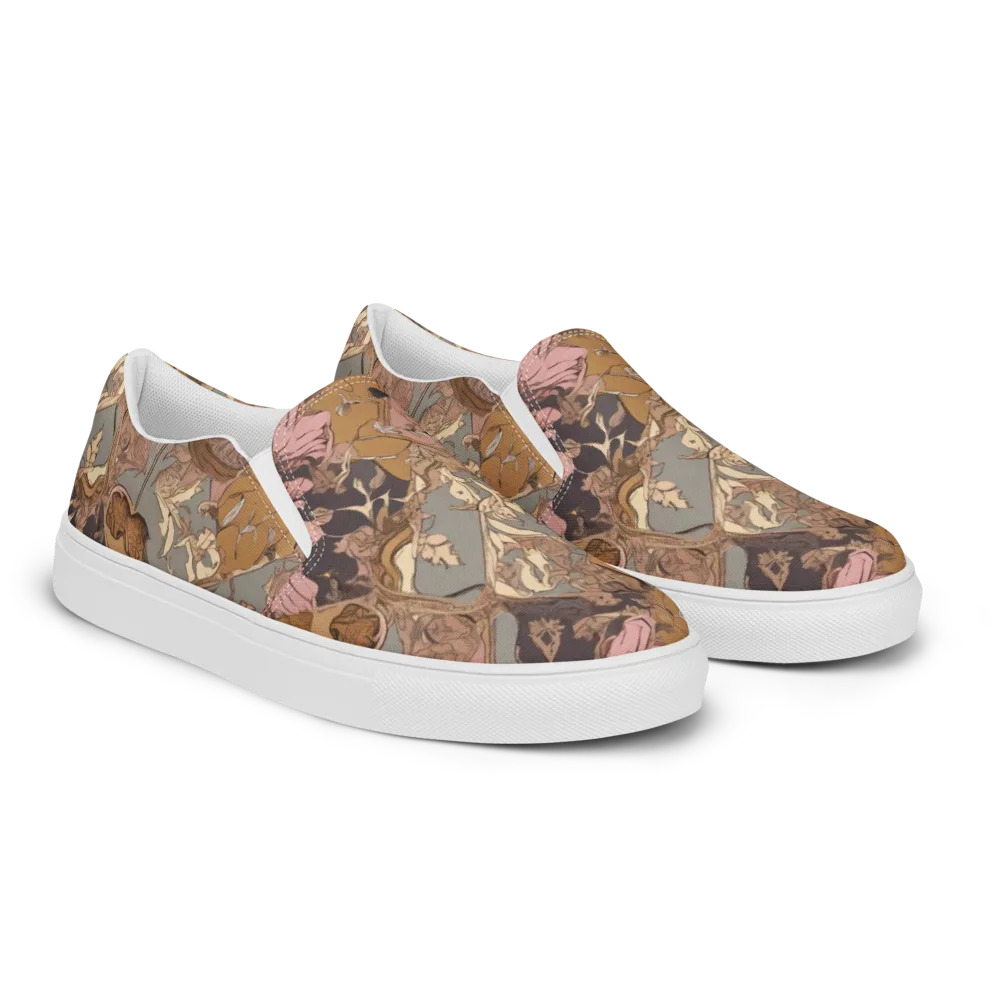 Blush Briar on Men's Slip-On Canvas Shoes — Right Front