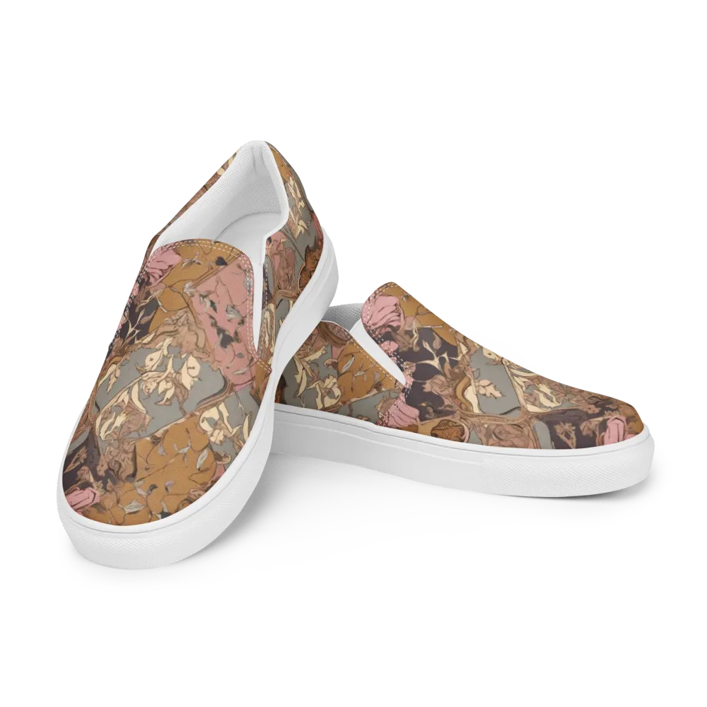 Blush Briar on Men's Slip-On Canvas Shoes — Left Front