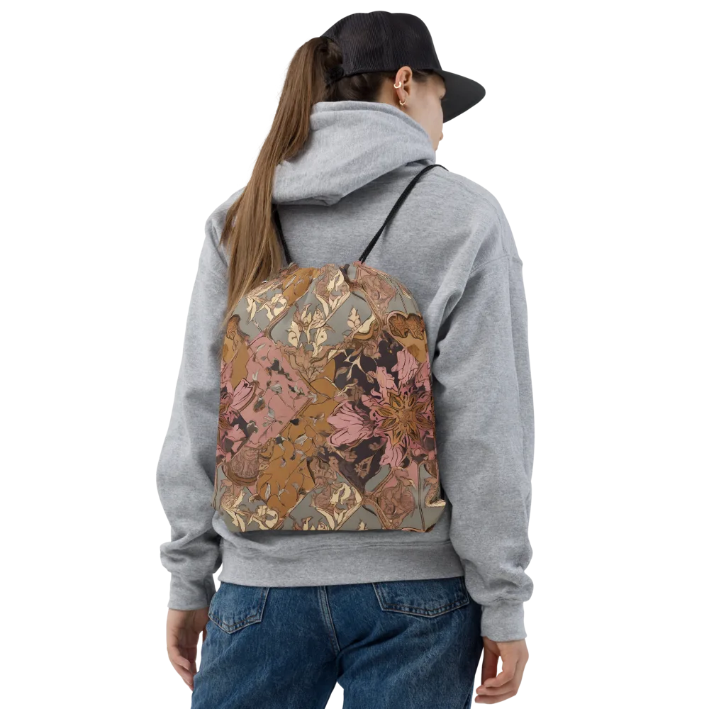 Blush Briar on Drawstring Bag — Front