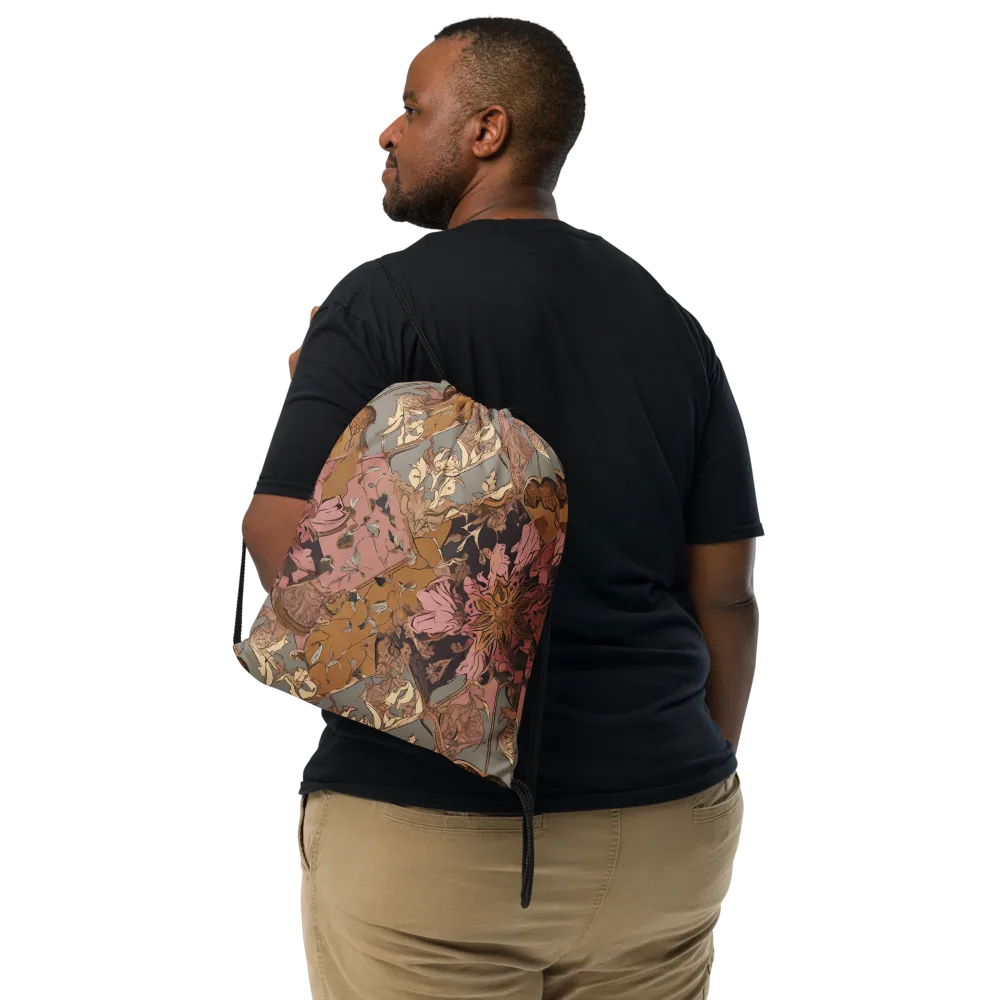 Blush Briar on Drawstring Bag — Front
