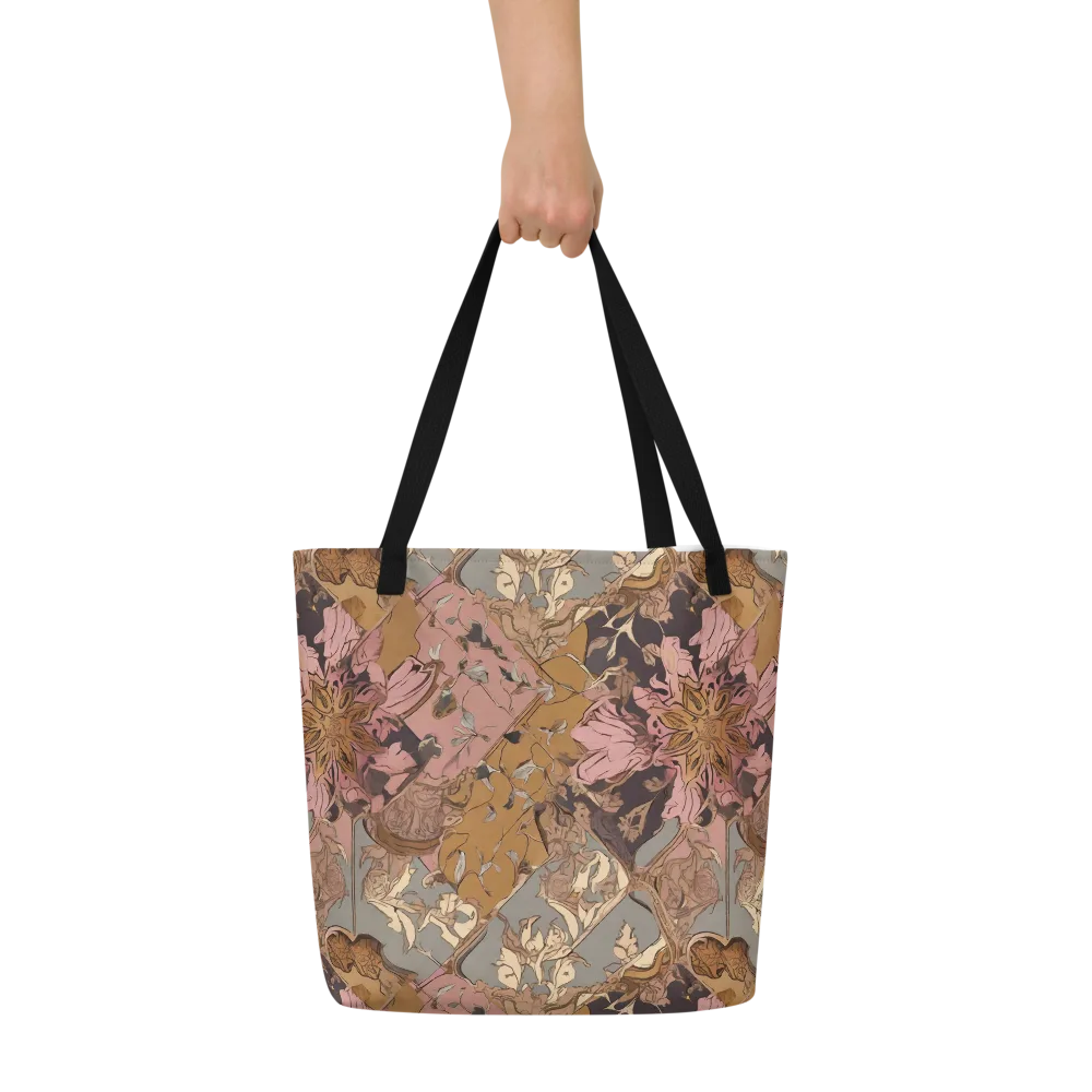 Blush Briar on Large Tote Bag W/ Pocket — Front