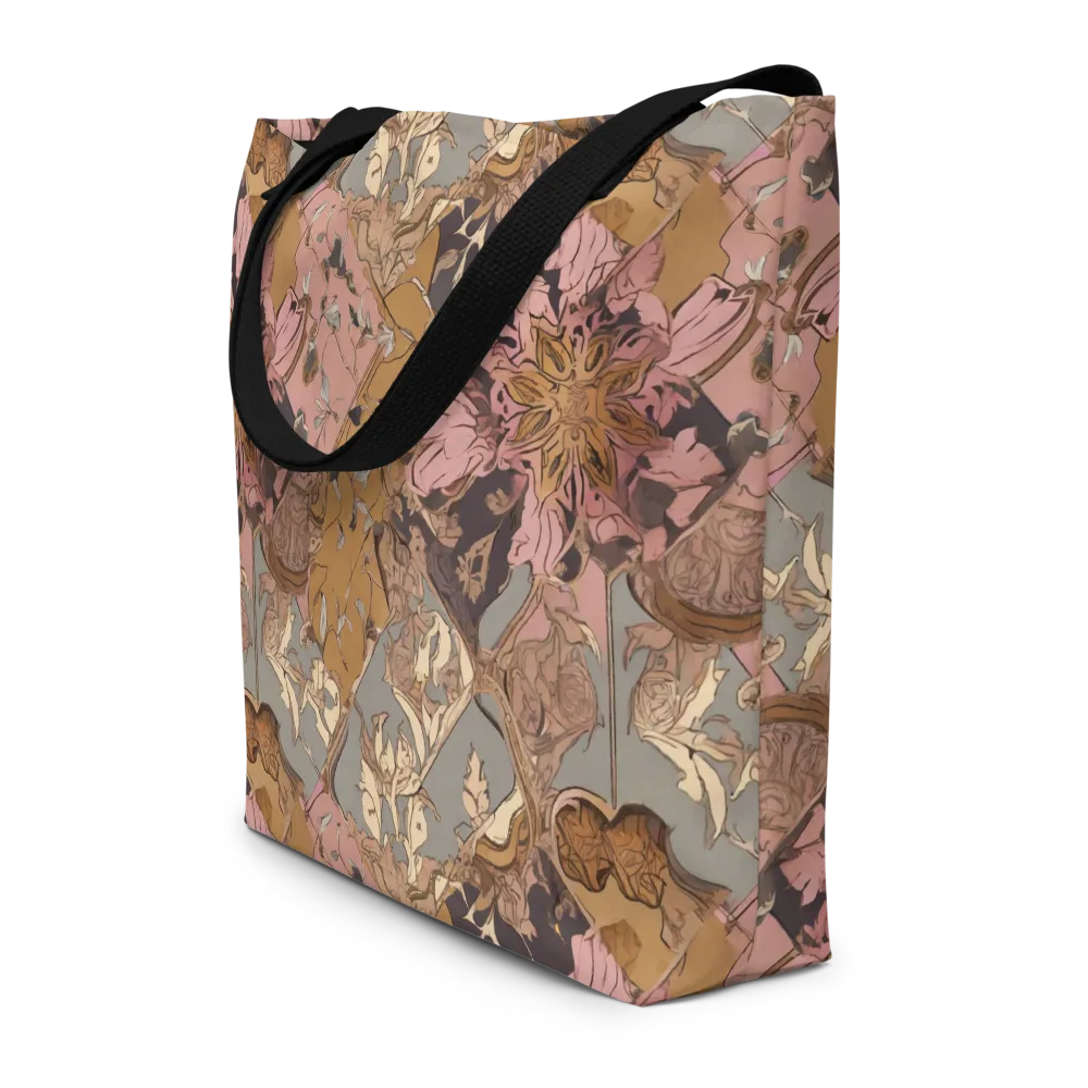 Blush Briar on Large Tote Bag W/ Pocket — Front