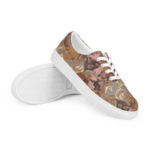 Blush Briar on a Men's Lace-Up Canvas Shoes