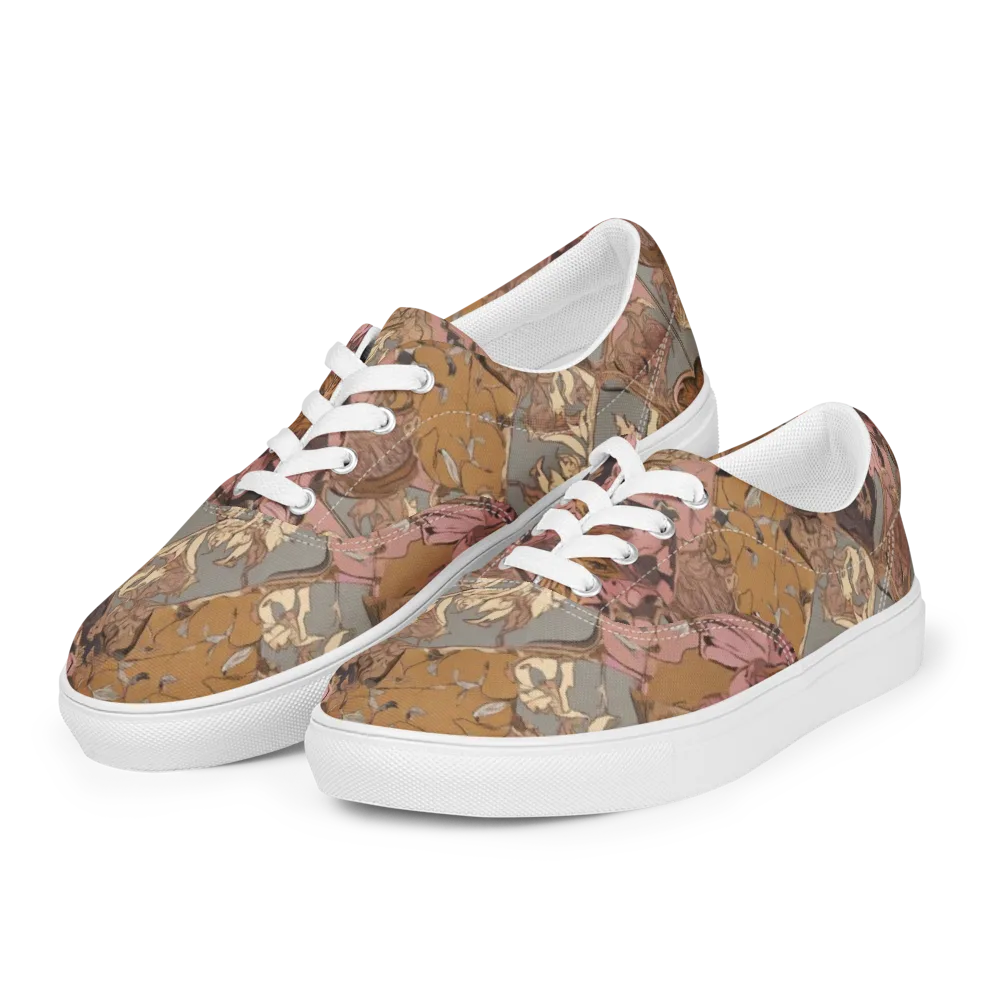 Blush Briar on Men's Lace-Up Canvas Shoes — Left Front