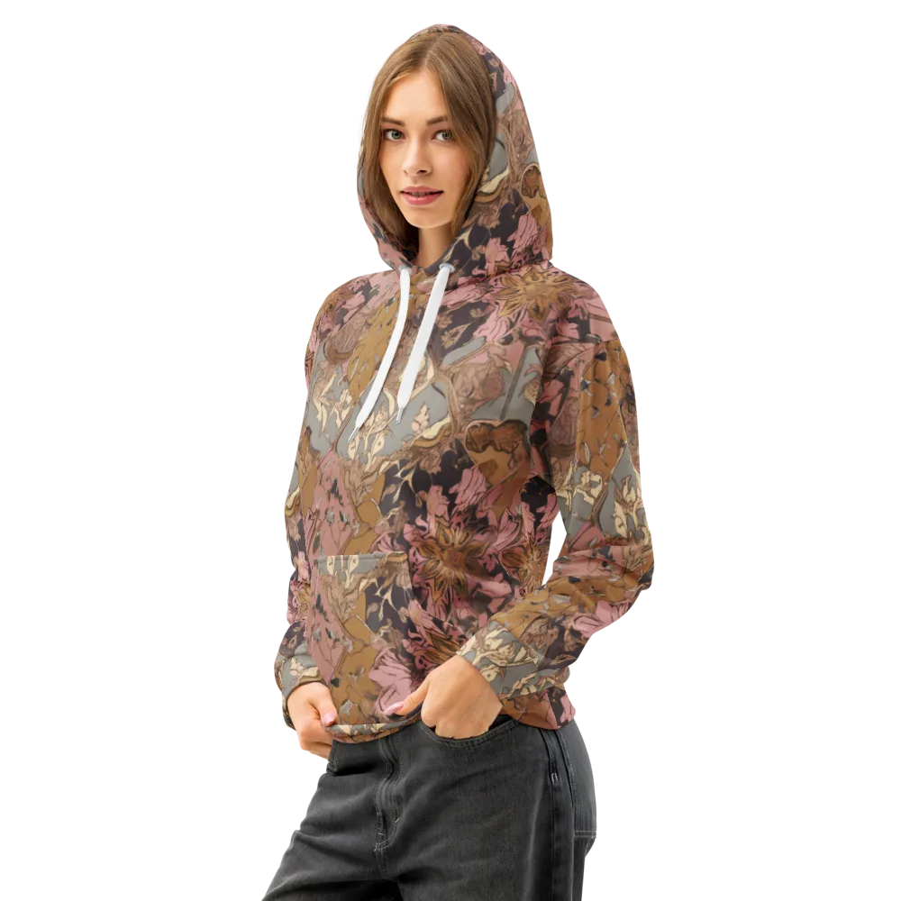 Blush Briar on Cotton Hoodie — Left Front