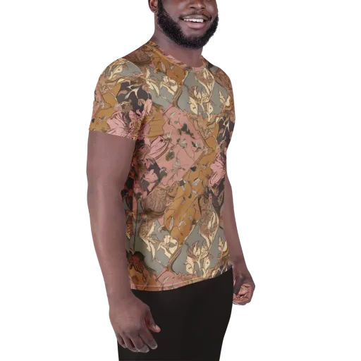 Blush Briar on a Men's Athletic T-Shirt