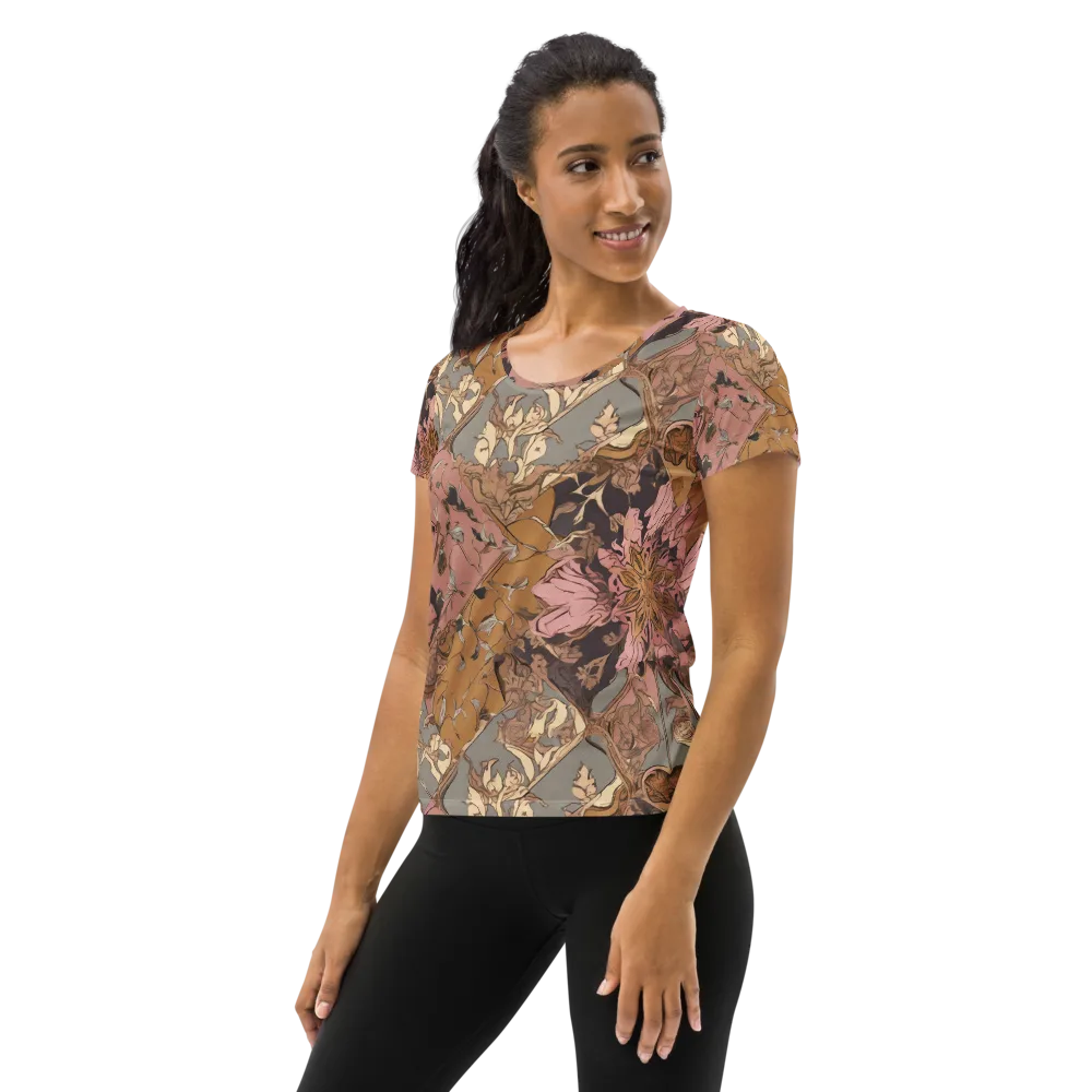 Blush Briar on Women's Athletic T-Shirt — Left