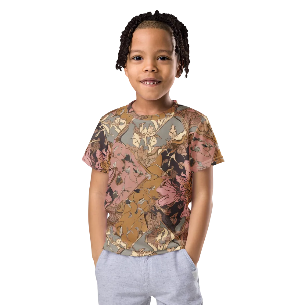 Blush Briar on Kids Crew Neck T-Shirt — Front