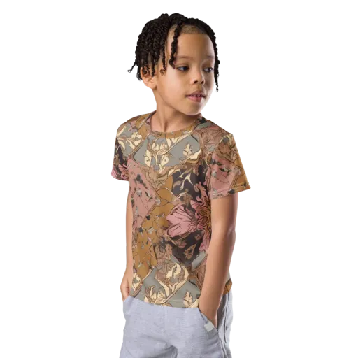 Blush Briar on a Kids Crew Neck T-Shirt