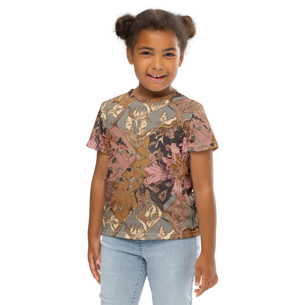 Blush Briar on Kids Crew Neck T-Shirt — Front