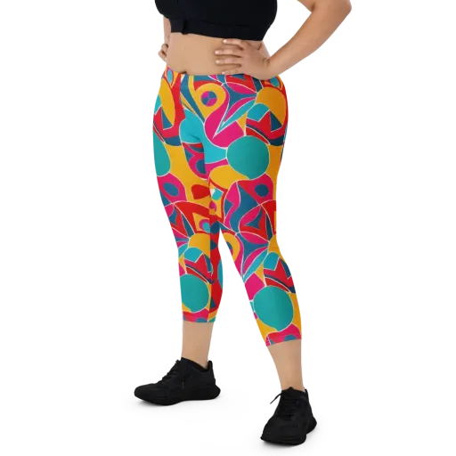 Chromatic Jumble on a Capri Leggings