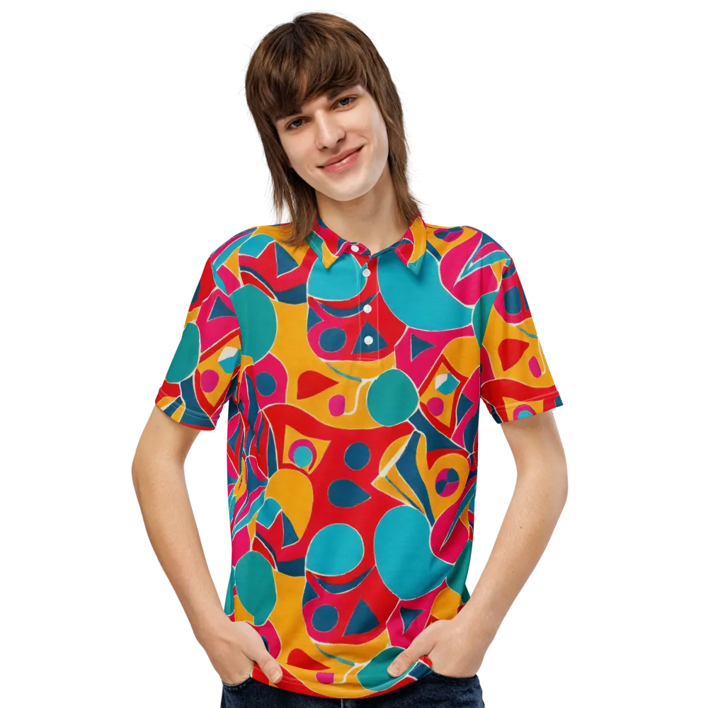 Chromatic Jumble on Men's Slim Fit Polo Shirt — Front