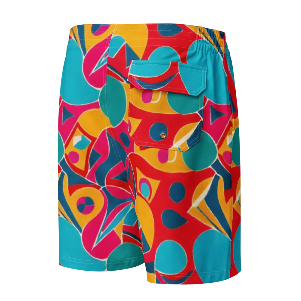 Chromatic Jumble on Men's Board Shorts — Back