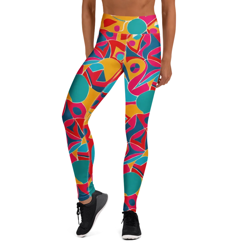 Chromatic Jumble on Yoga Leggings — Front