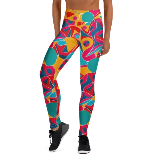 Chromatic Jumble on a Yoga Leggings