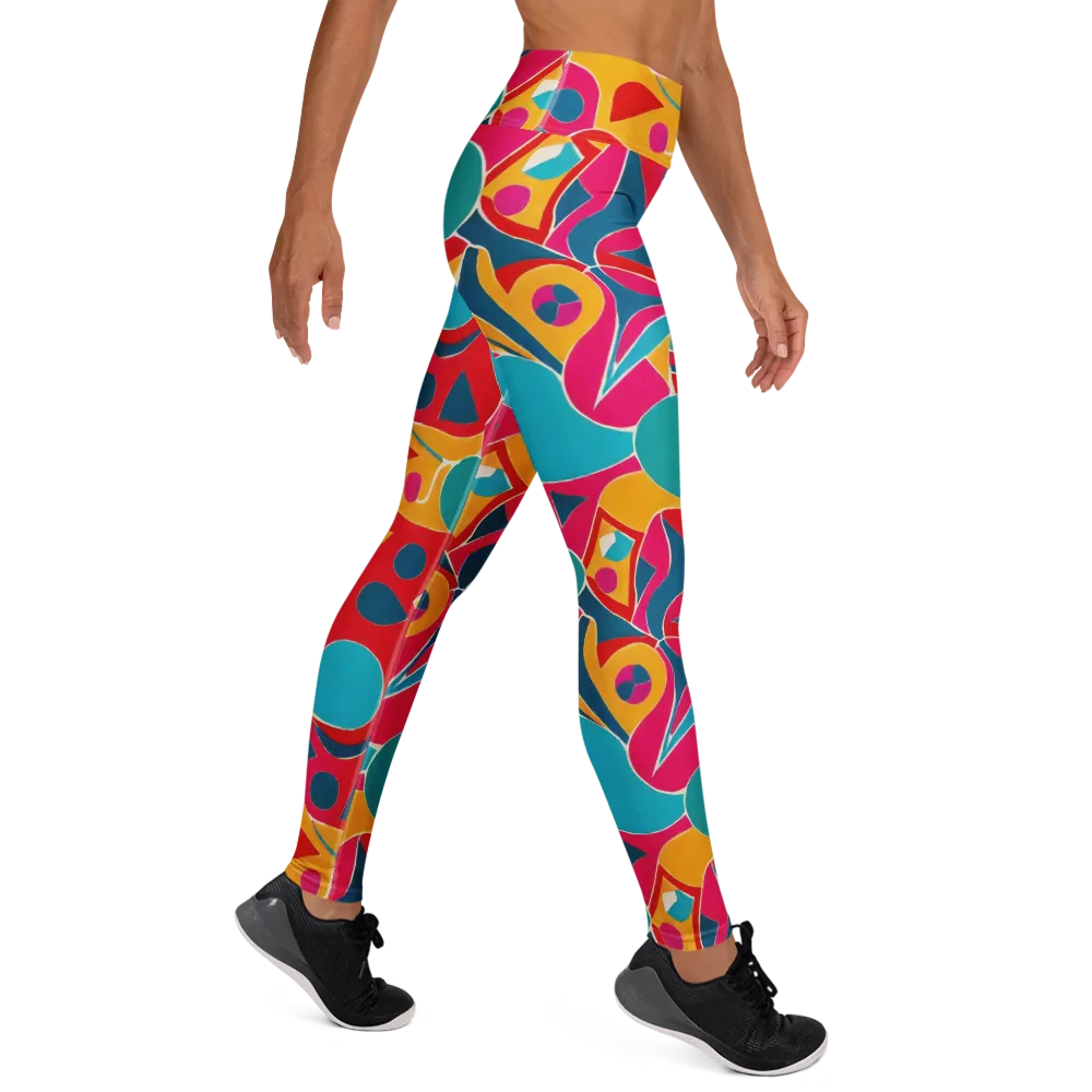 Chromatic Jumble on Yoga Leggings — Right