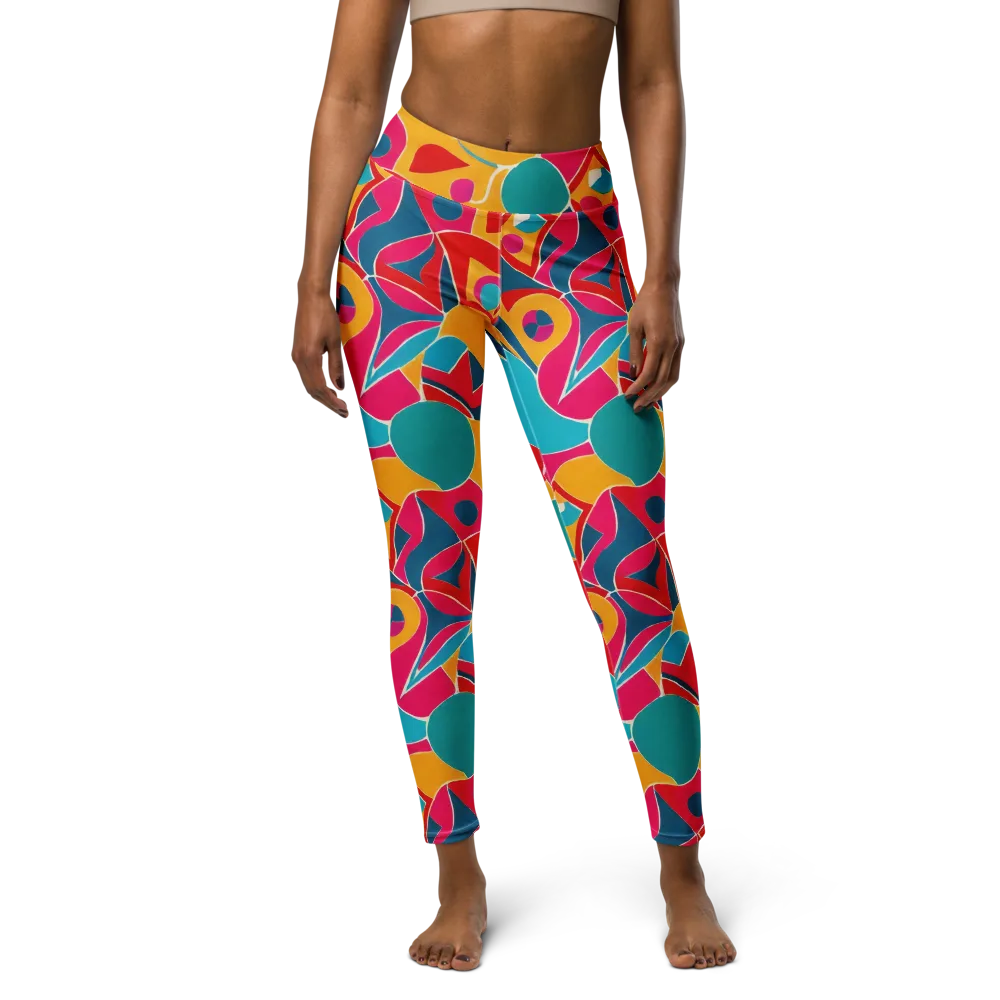 Chromatic Jumble on Yoga Leggings — Front