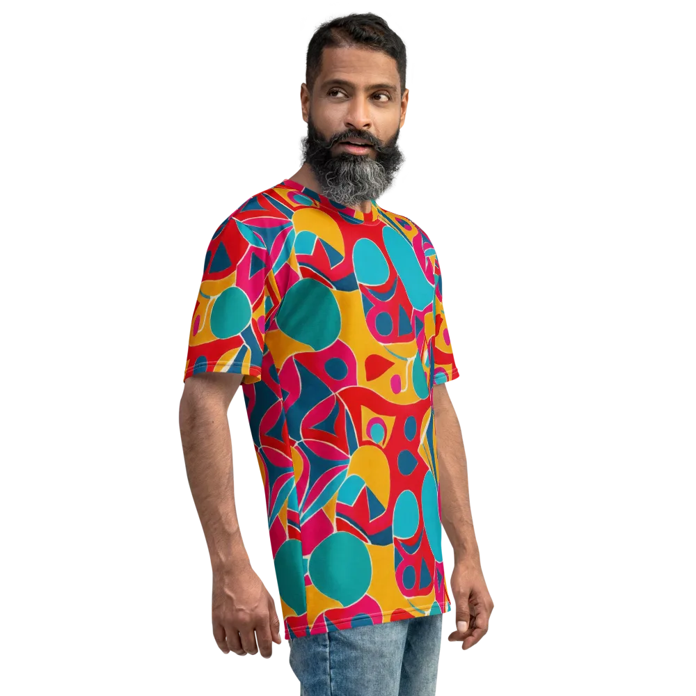 Chromatic Jumble on Men's Crew Neck T-Shirt — Right