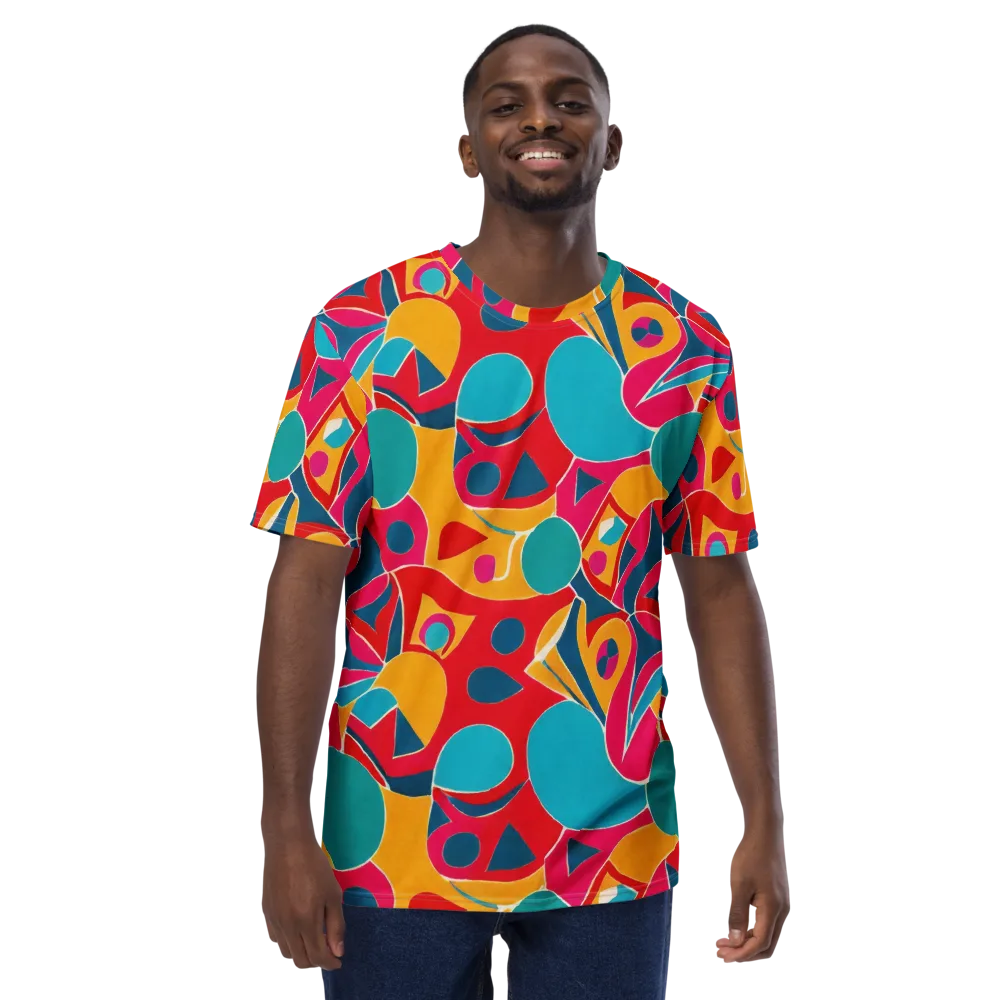 Chromatic Jumble on Men's Crew Neck T-Shirt — Front