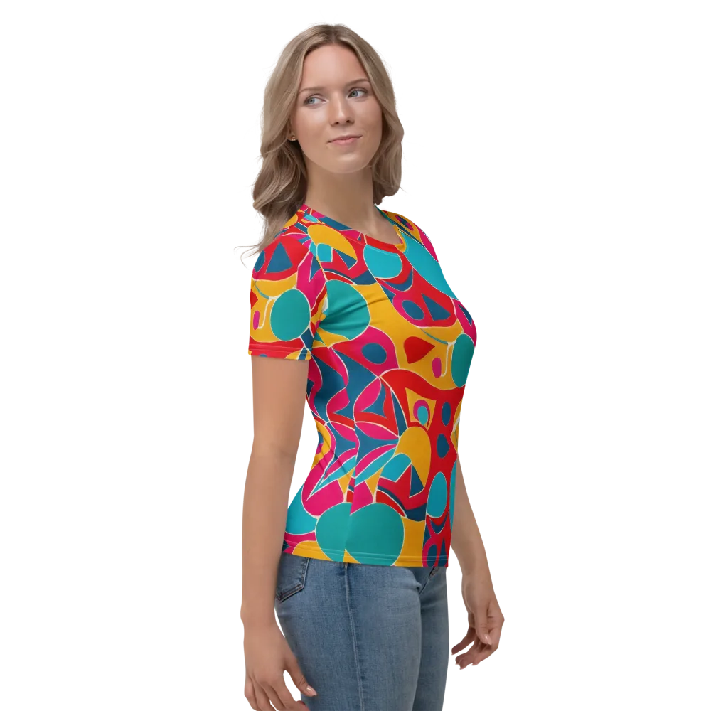 Chromatic Jumble on Women's Crew Neck T-Shirt — Right