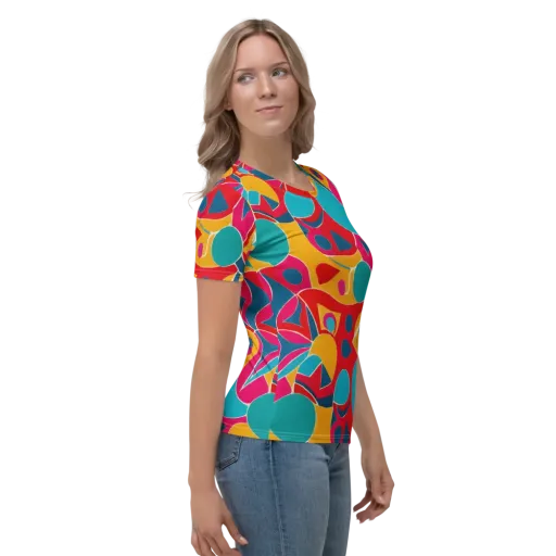Chromatic Jumble on a Women's Crew Neck T-Shirt