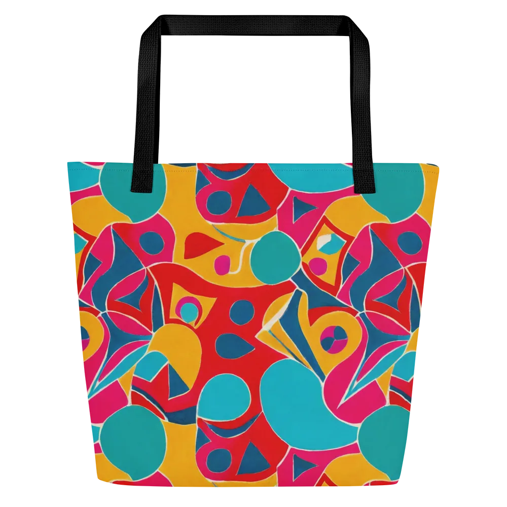 Chromatic Jumble on Large Tote Bag W/ Pocket — Front