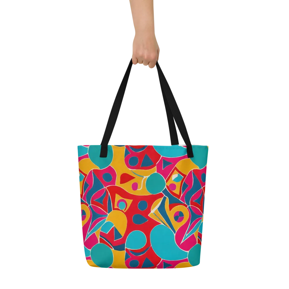 Chromatic Jumble on Large Tote Bag W/ Pocket — Front