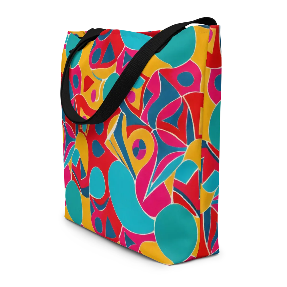 Chromatic Jumble on Large Tote Bag W/ Pocket — Front
