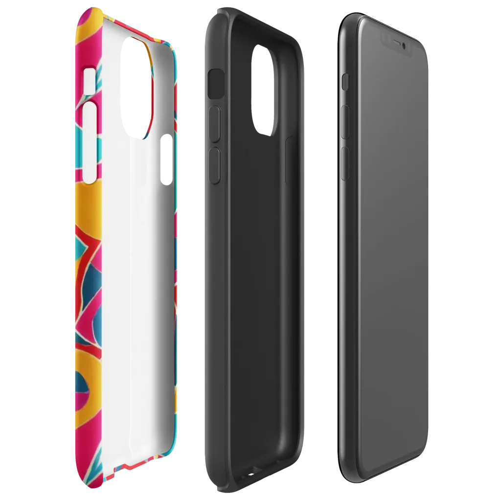 Chromatic Jumble on Tough Case for iPhone® — Right
