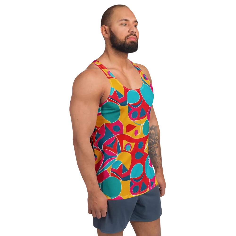 Chromatic Jumble on Men's Tank Top — Right Front