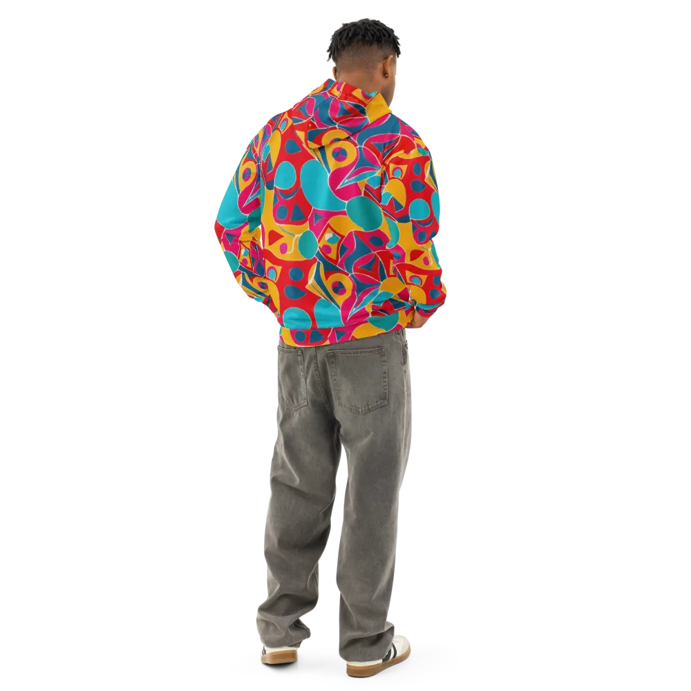 Chromatic Jumble on Cotton Hoodie — Back