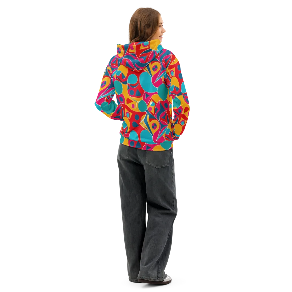 Chromatic Jumble on Cotton Hoodie — Back