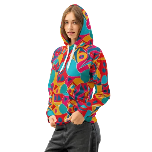 Chromatic Jumble on a Cotton Hoodie