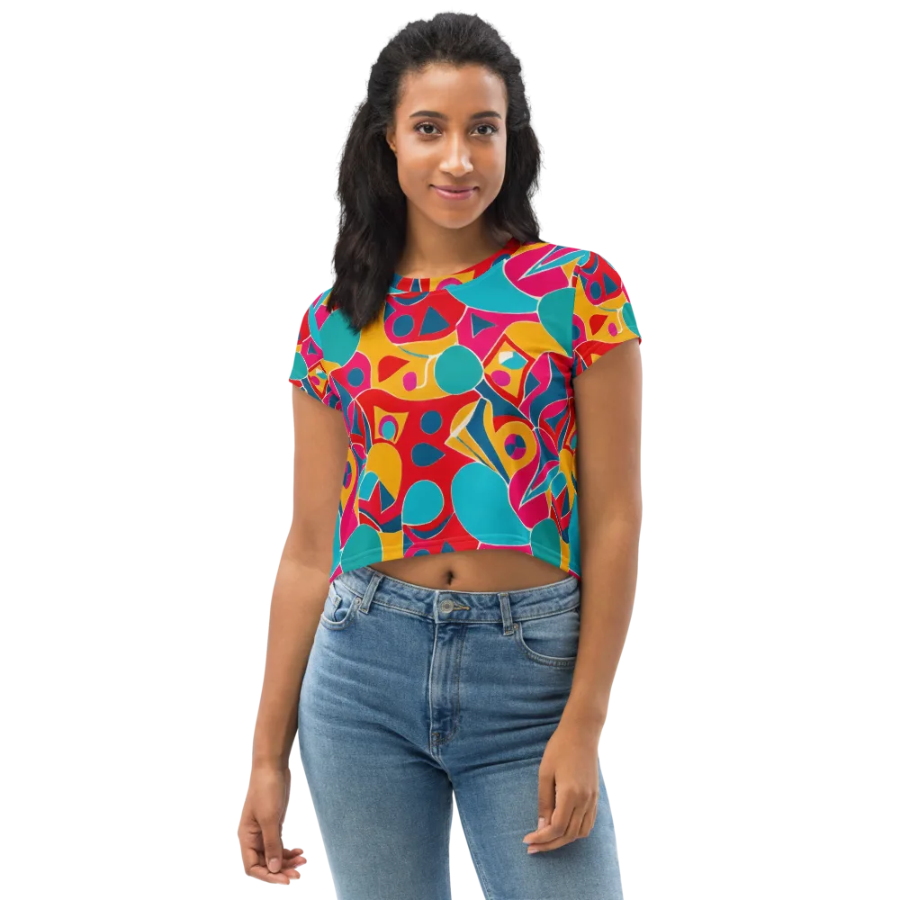 Chromatic Jumble on Crop Tee — Front