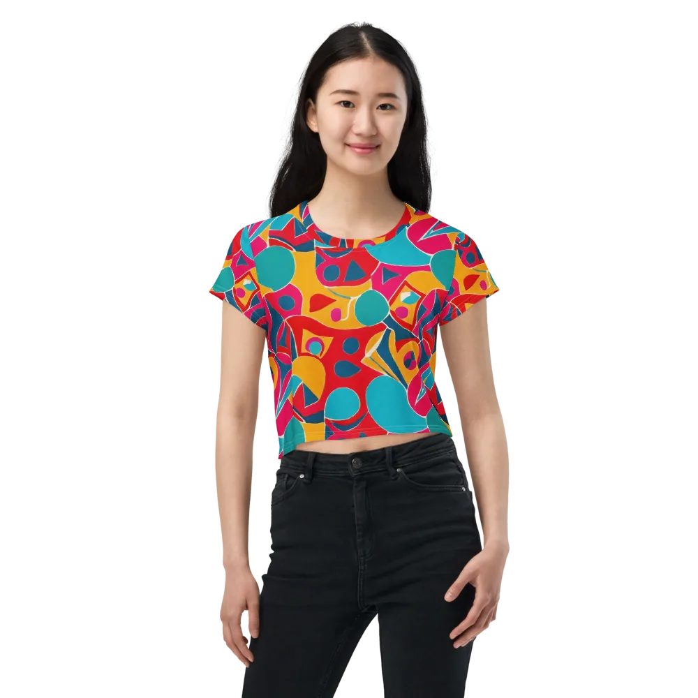 Chromatic Jumble on Crop Tee — Front