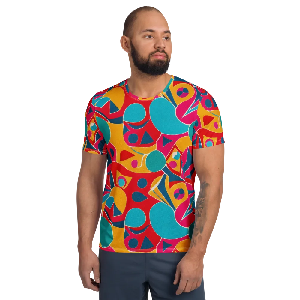 Chromatic Jumble on Men's Athletic T-Shirt — Front