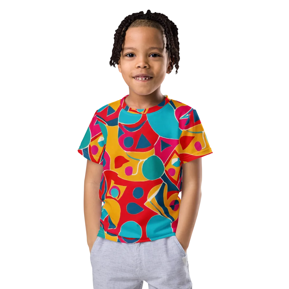 Chromatic Jumble on Kids Crew Neck T-Shirt — Front